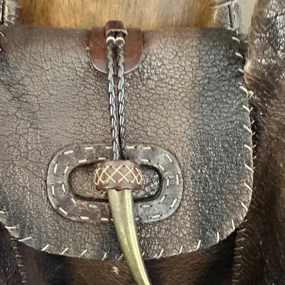 Genuine leather handbag  Western *** distressed*** made in Italy - Picture 5 of 8